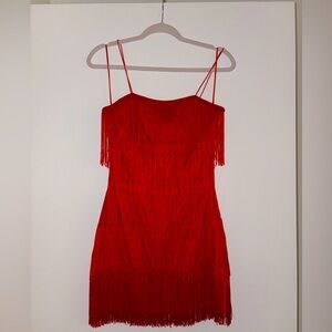 Thirty Thirty LA Mini Red Frill Dress